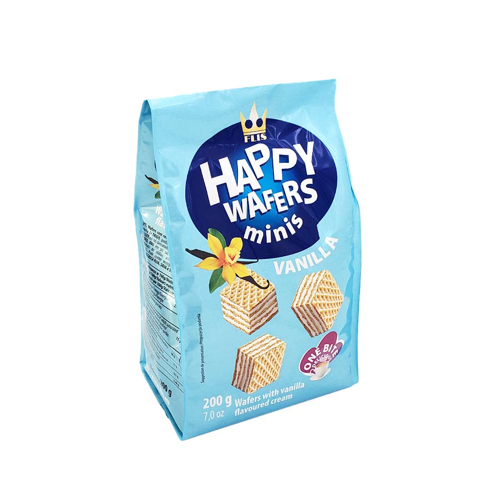 HAPPY WAFERS MINIS VANILLA 200G