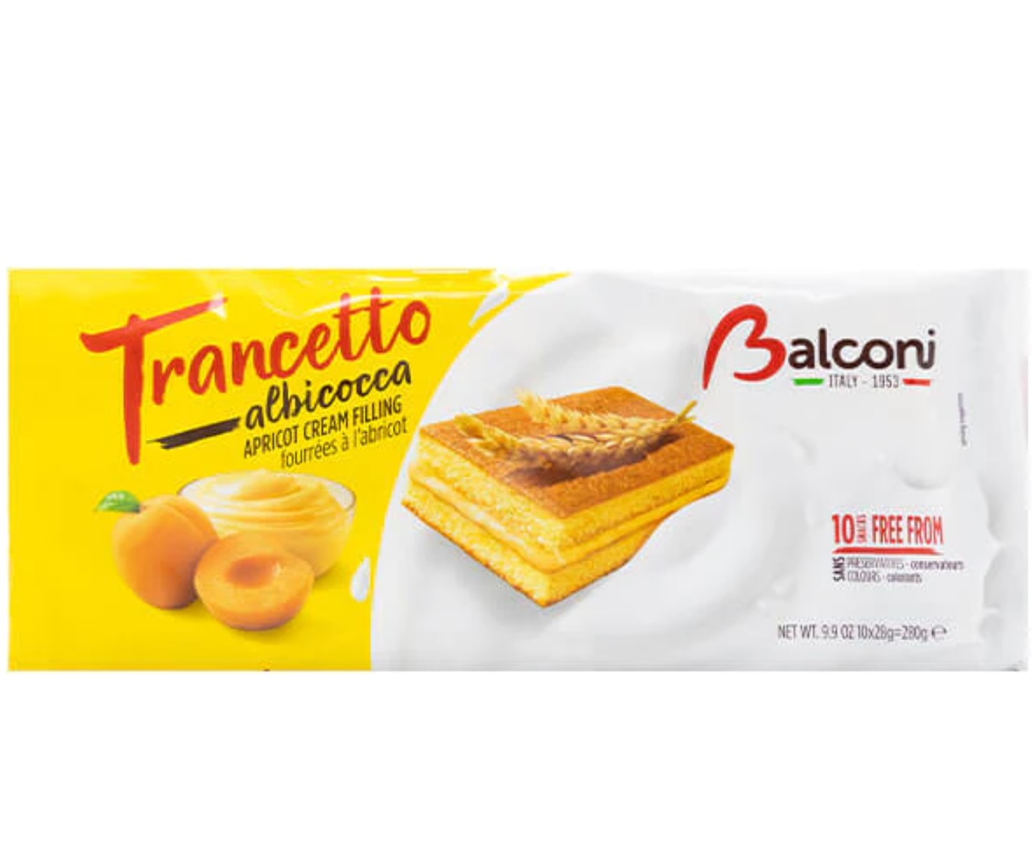 BALCONI TRANCETTO APRICOT CAKE 10PCS