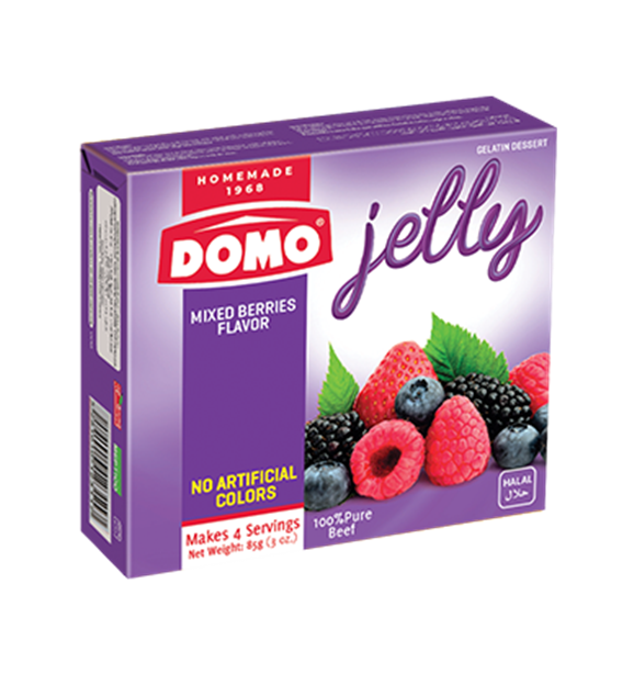 DOMO JELLY MIXED BERRIES FLAVOR 85G