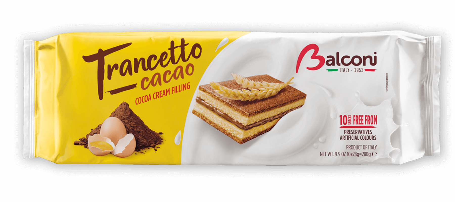 BALCONI TRANCETTO CACAO CAKE 10PCS