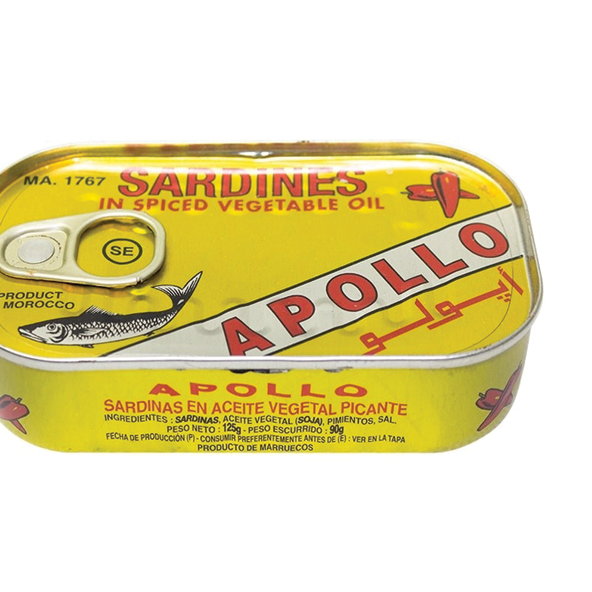 Apollo Sardines In Spiced Vegetable Oil