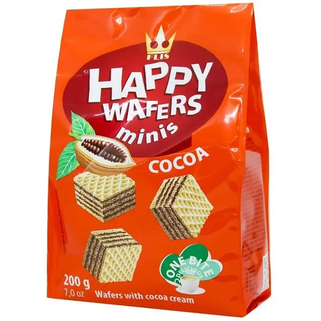 HAPPY WAFERS MINIS COCOA 200G